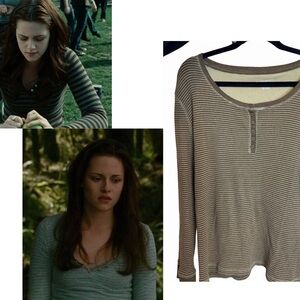 Bella Swan Henley Top | Cozy Twilight Aesthetic Long Sleeve | Soft Girl